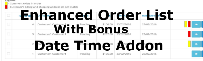 OpenCart module - Enhanced Order list